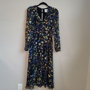 Lk Bennett Dress | Ally Devore Silk Floral Midi Dress | US 6